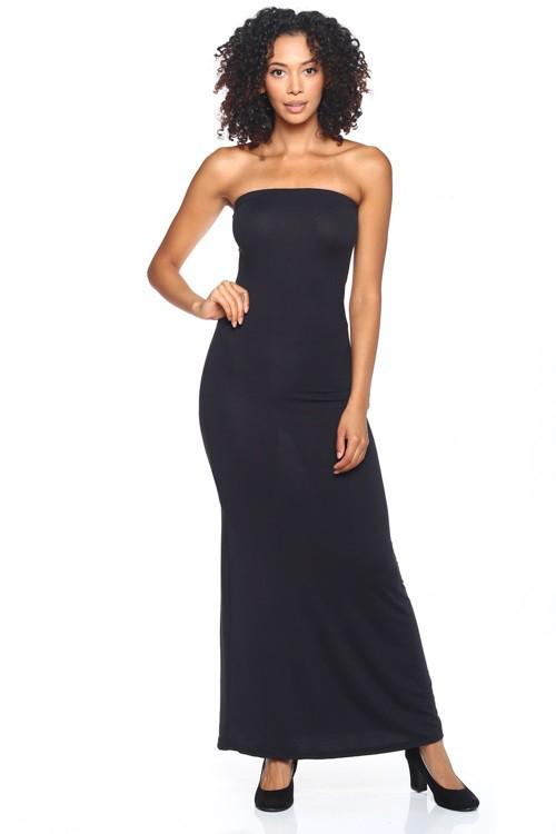 Strapless Long Bodycon Dress - YuppyCollections