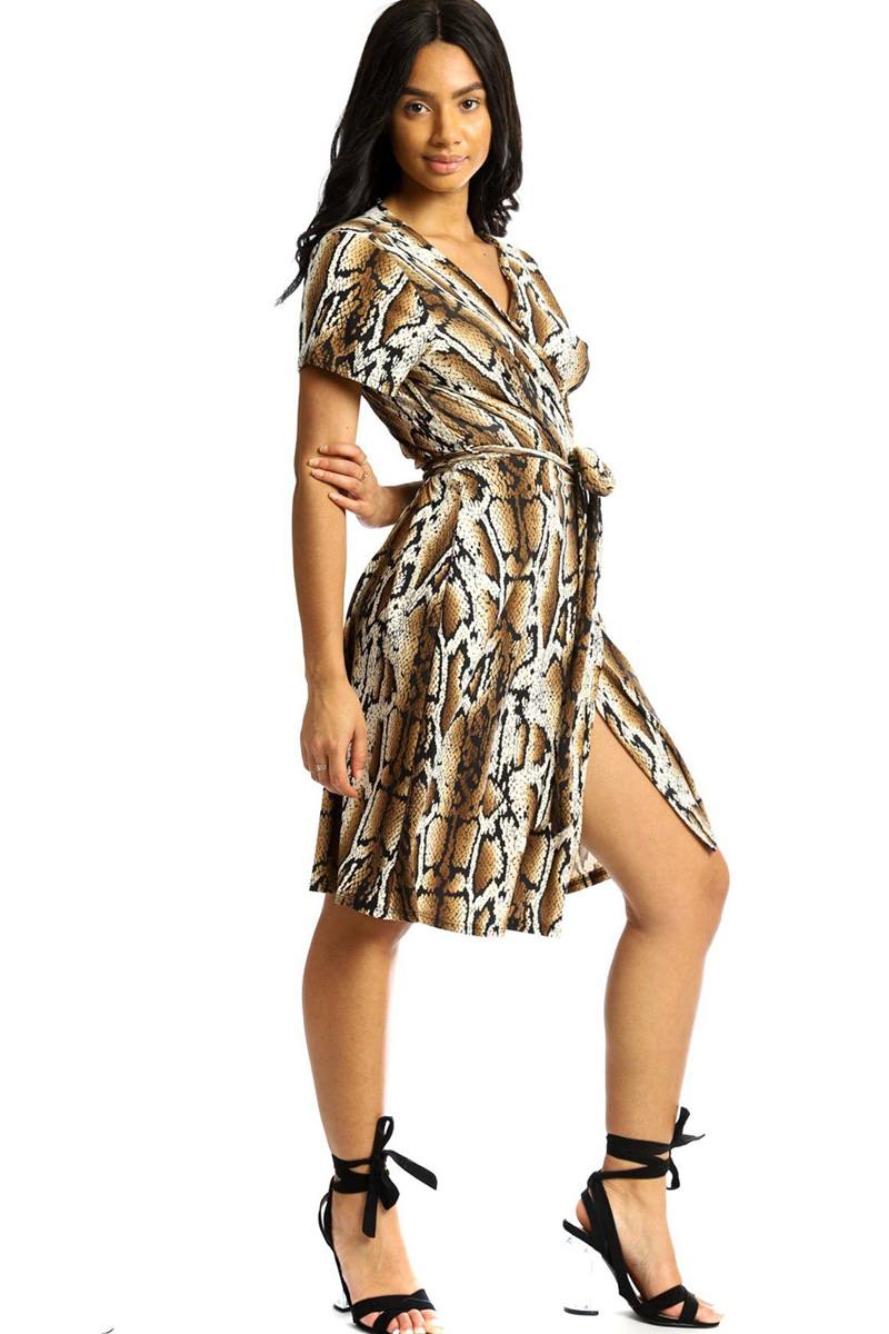 Wrapped Style Midi Dress - YuppyCollections